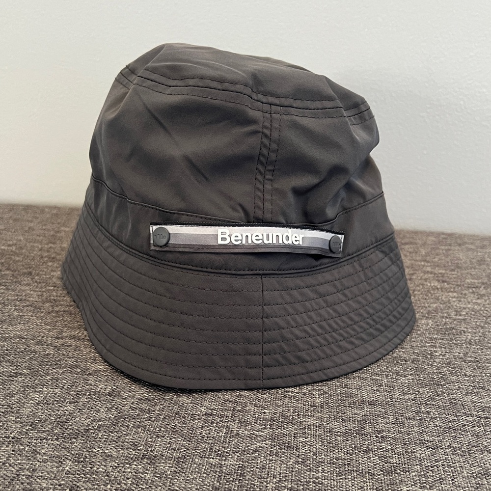 Beneunder Womenβs Grey Nylon Bucket Hat Adjustable Outdoor Vacation Beach Summer